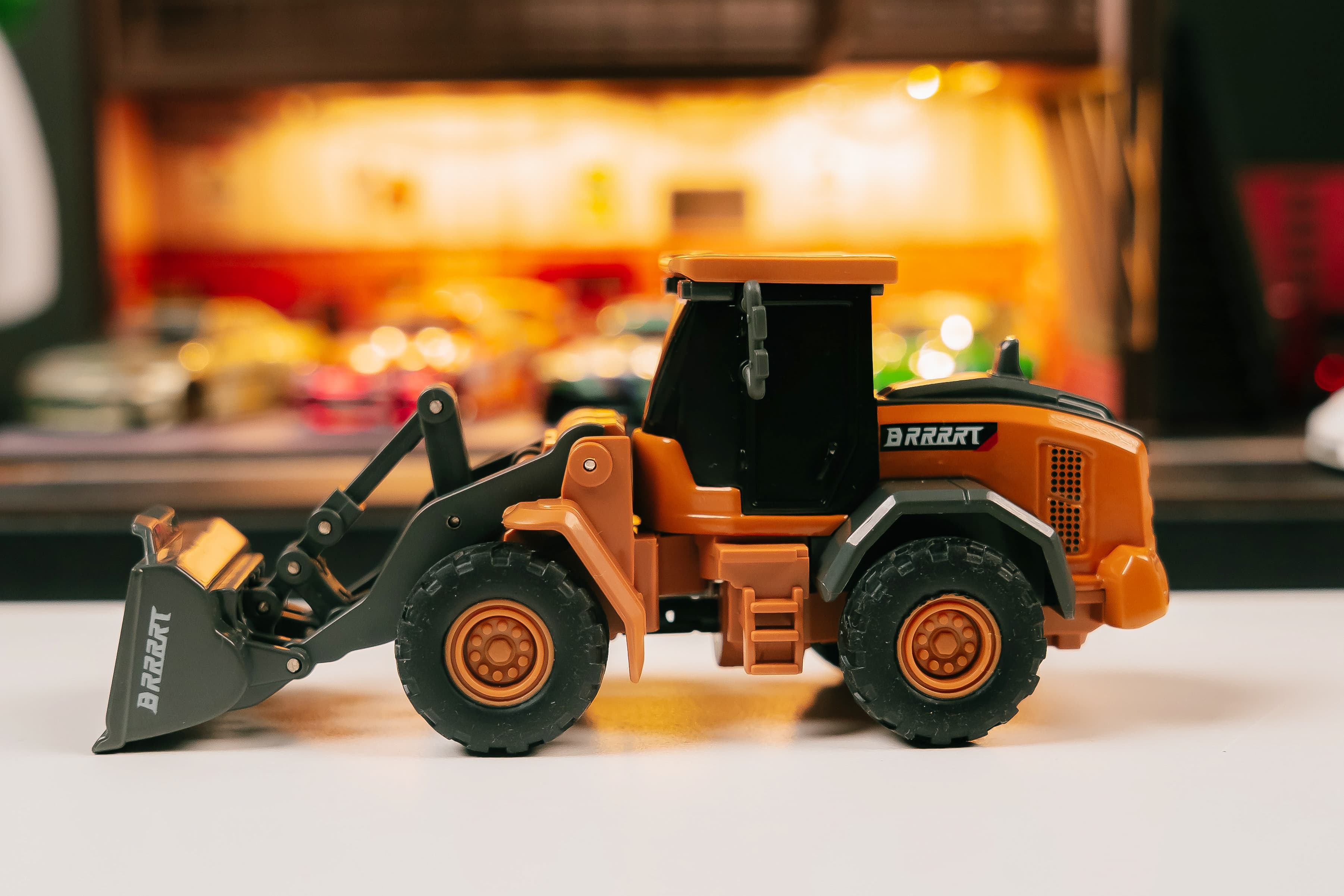 BRRRRT 1:64 Mini RC Bulldozer, 8-Channel Full Proportional Push and Lift Blade — view 3